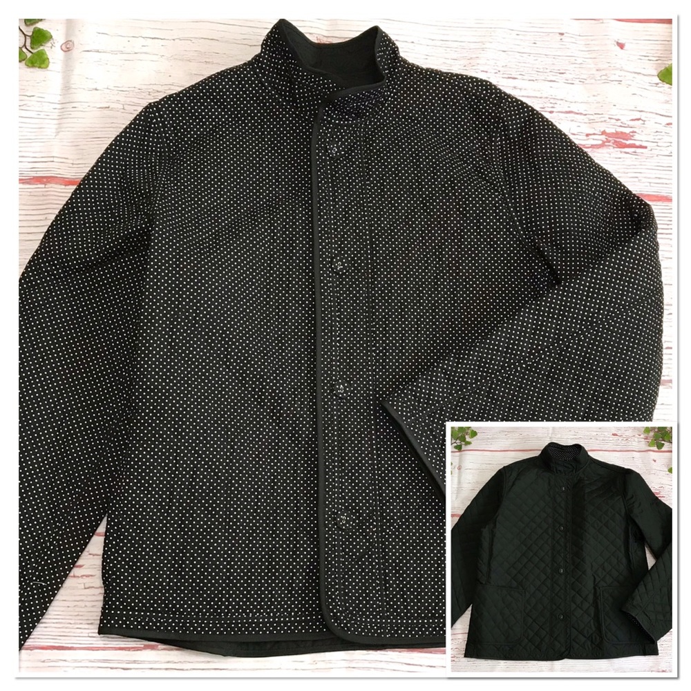 CHARTER CLUB Reversible Quilted Jacket Polka Dot